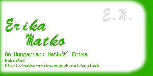 erika matko business card